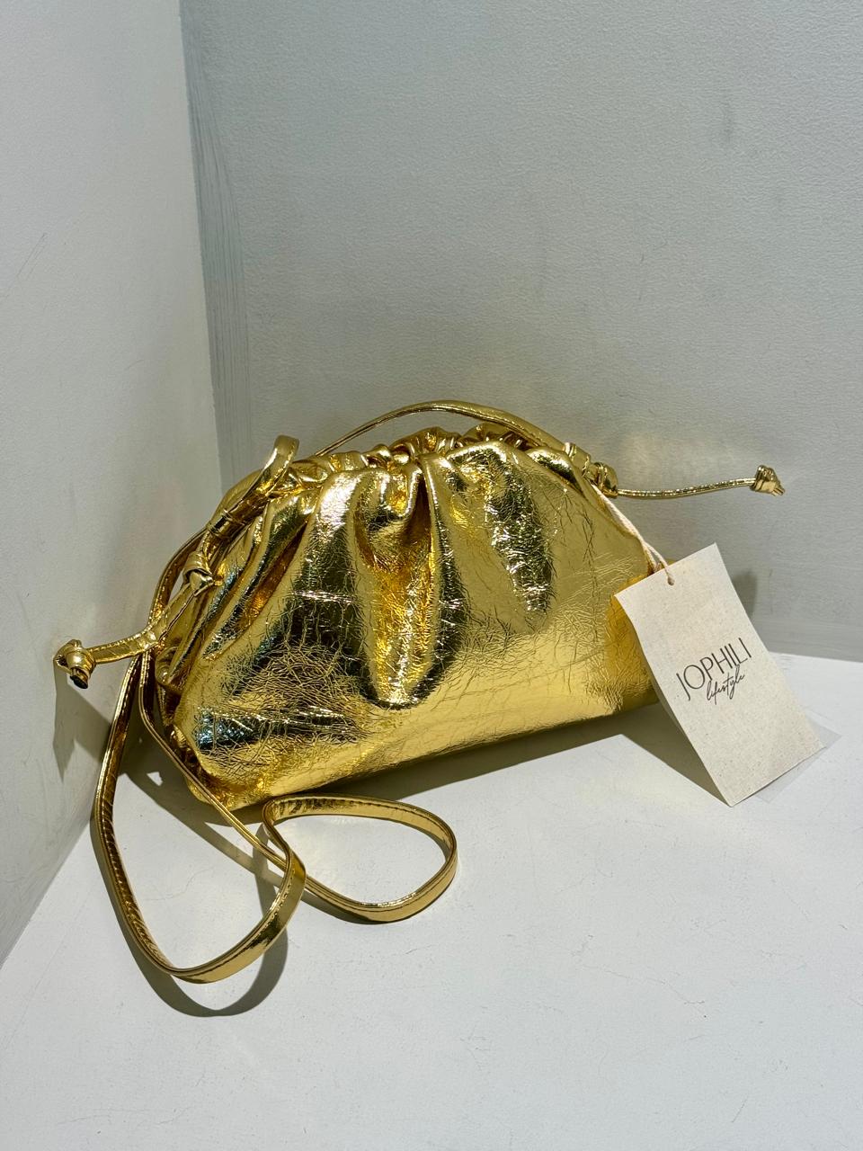 Metallic Gold Leather Bag