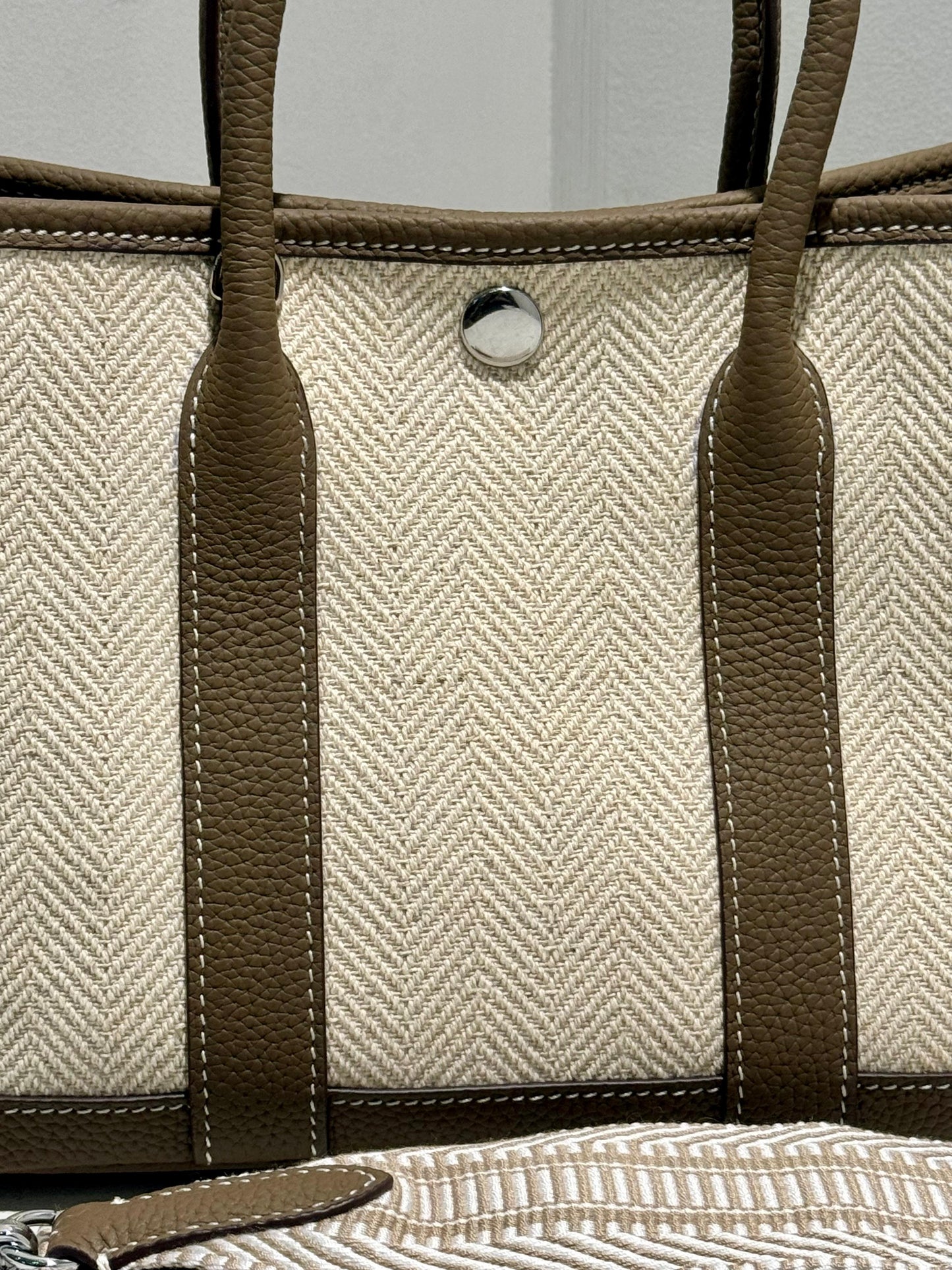Togo Leather x Canvas Bag