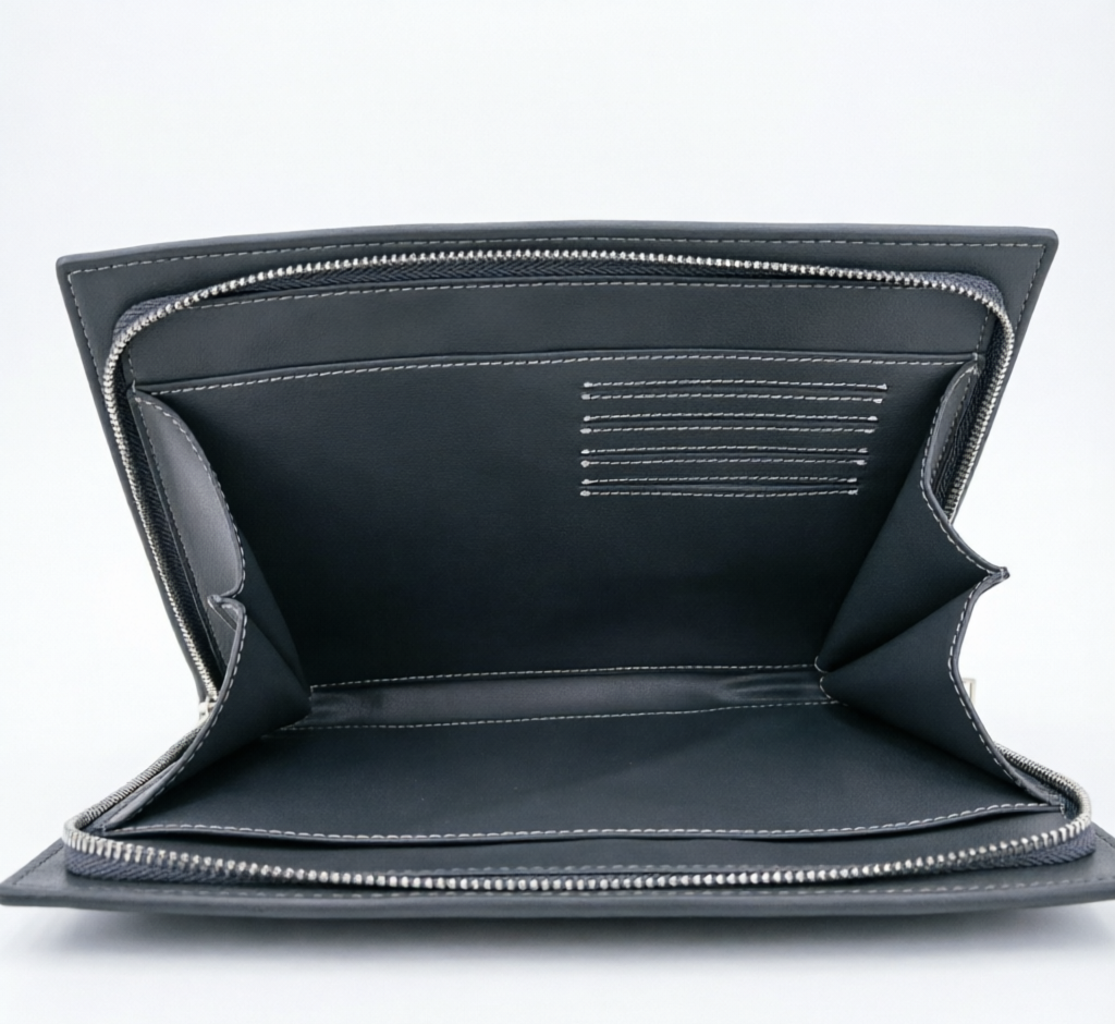 Versatile Pleated Leather Bag