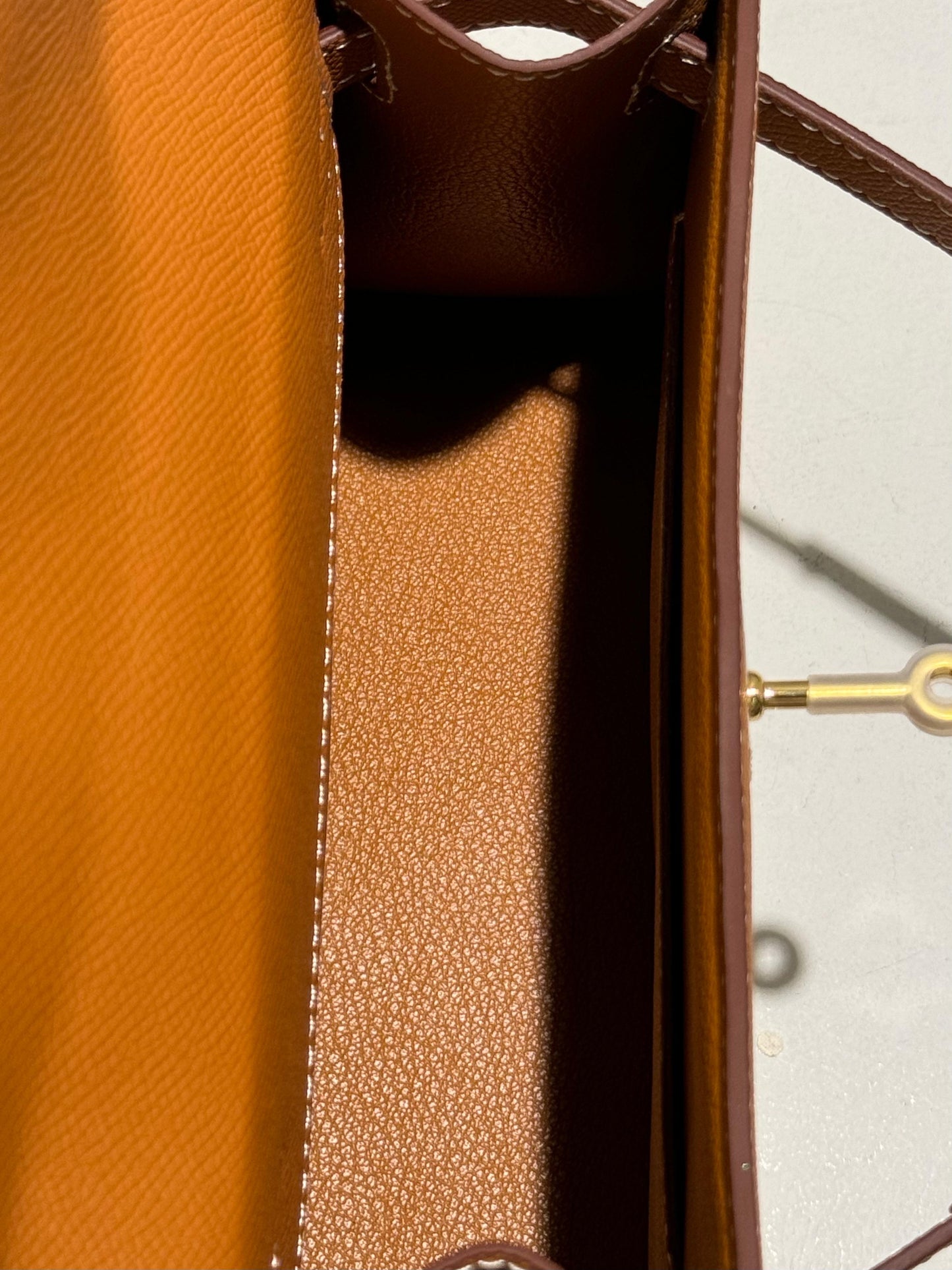 Embossed Leather Bag Kelly Inspired