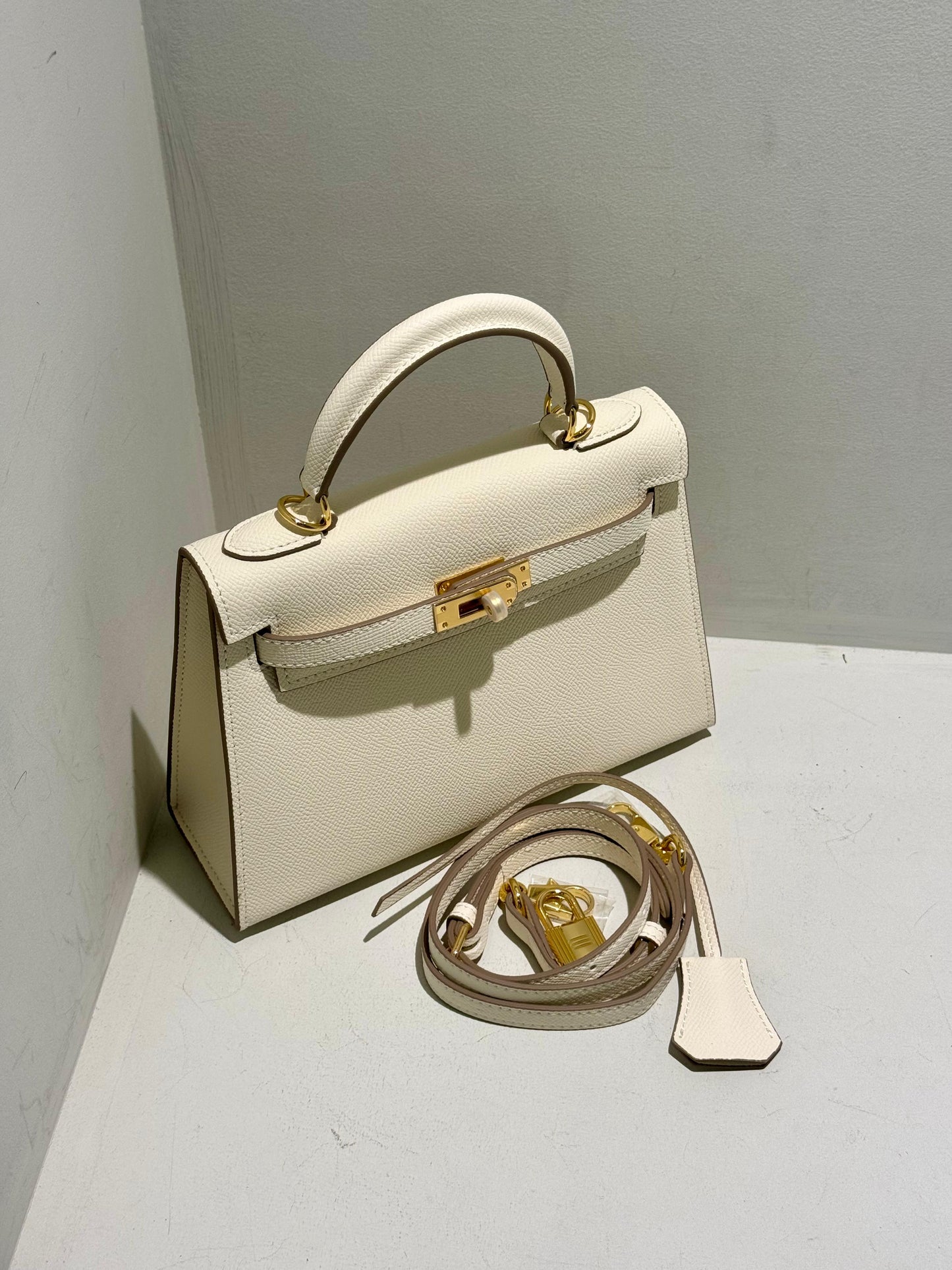 Embossed Leather Bag Kelly Inspired