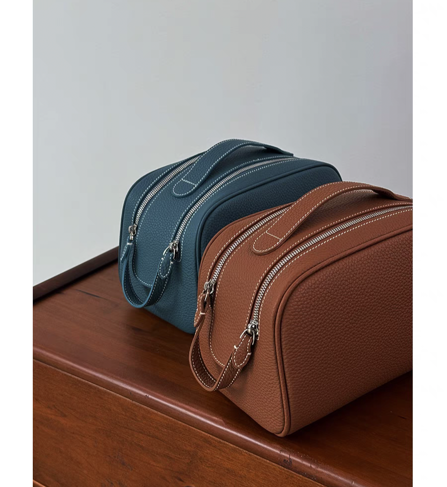 Togo Leather Vanity Bag