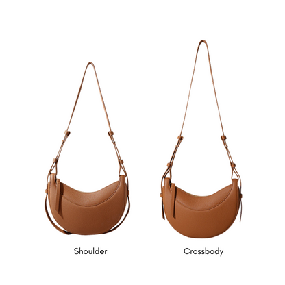 Togo Leather Half Moon Bag