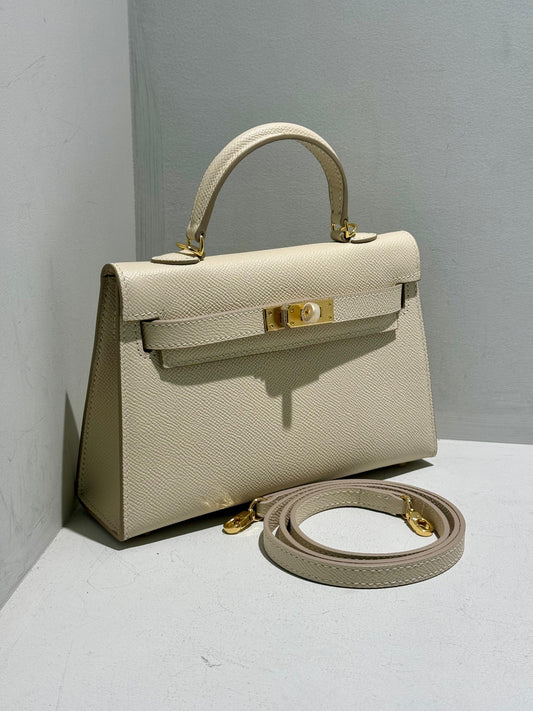 Mini Kelly Inspired Leather Bag