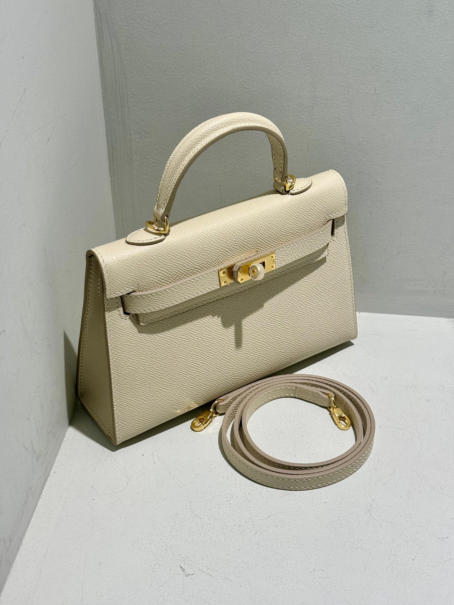 Mini Kelly Inspired Leather Bag