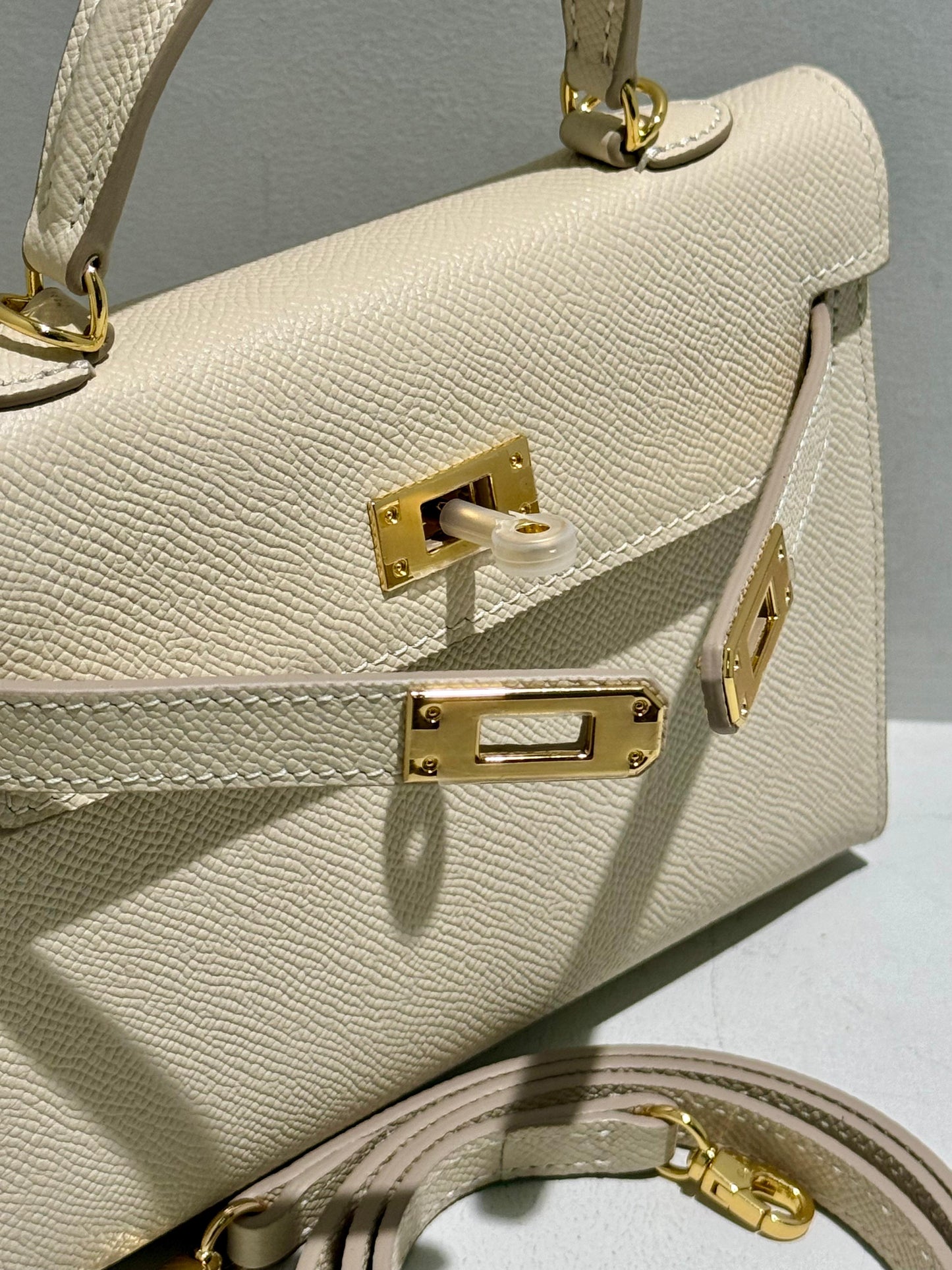 Mini Kelly Inspired Leather Bag