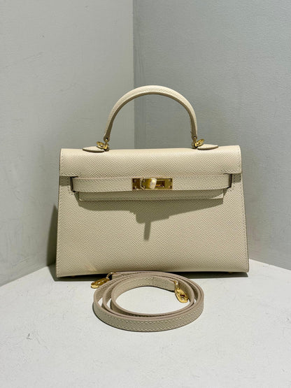 Mini Kelly Inspired Leather Bag