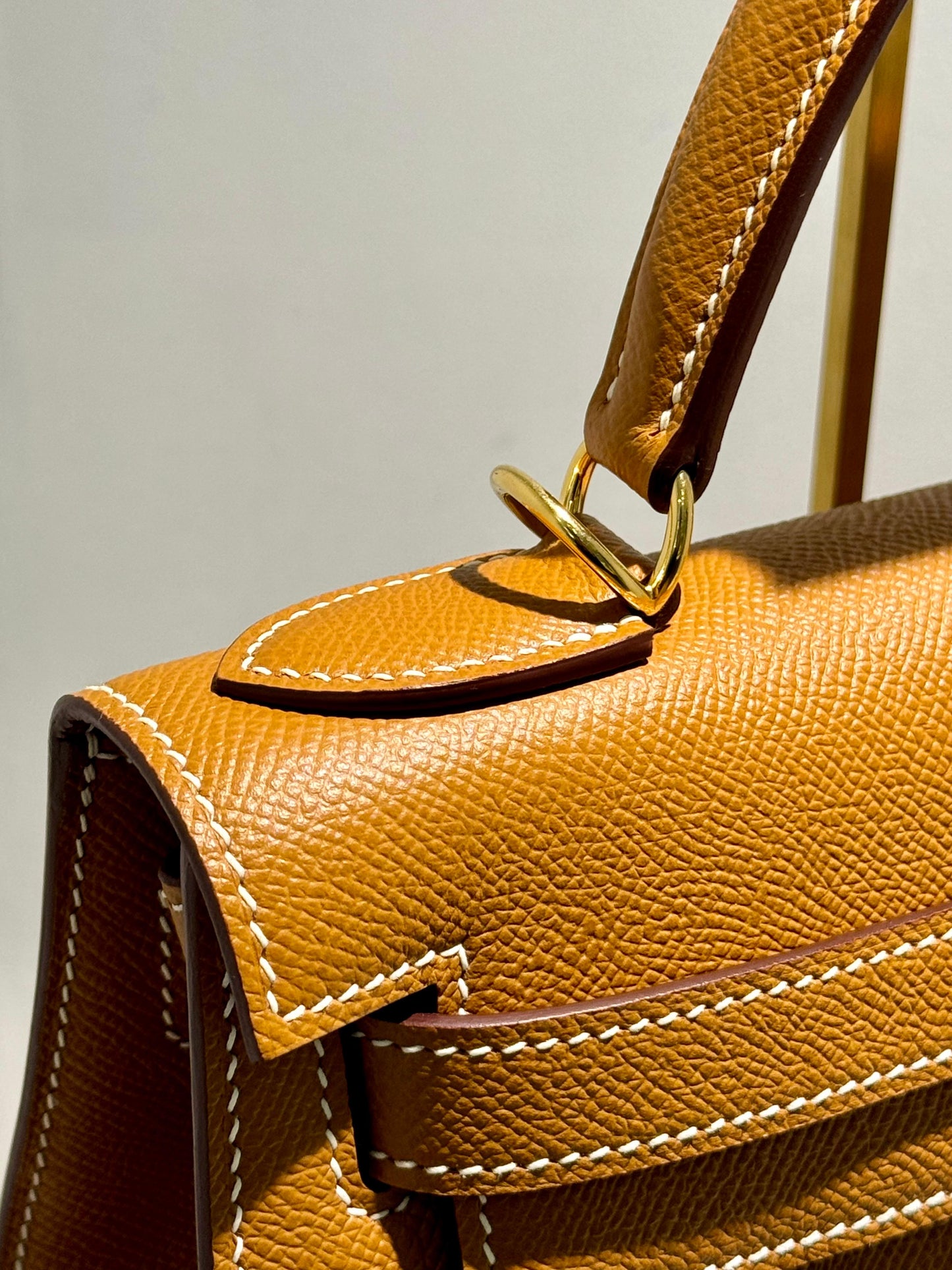 Handmade Kelly Inspired Embossed Leather Bag - 28cm