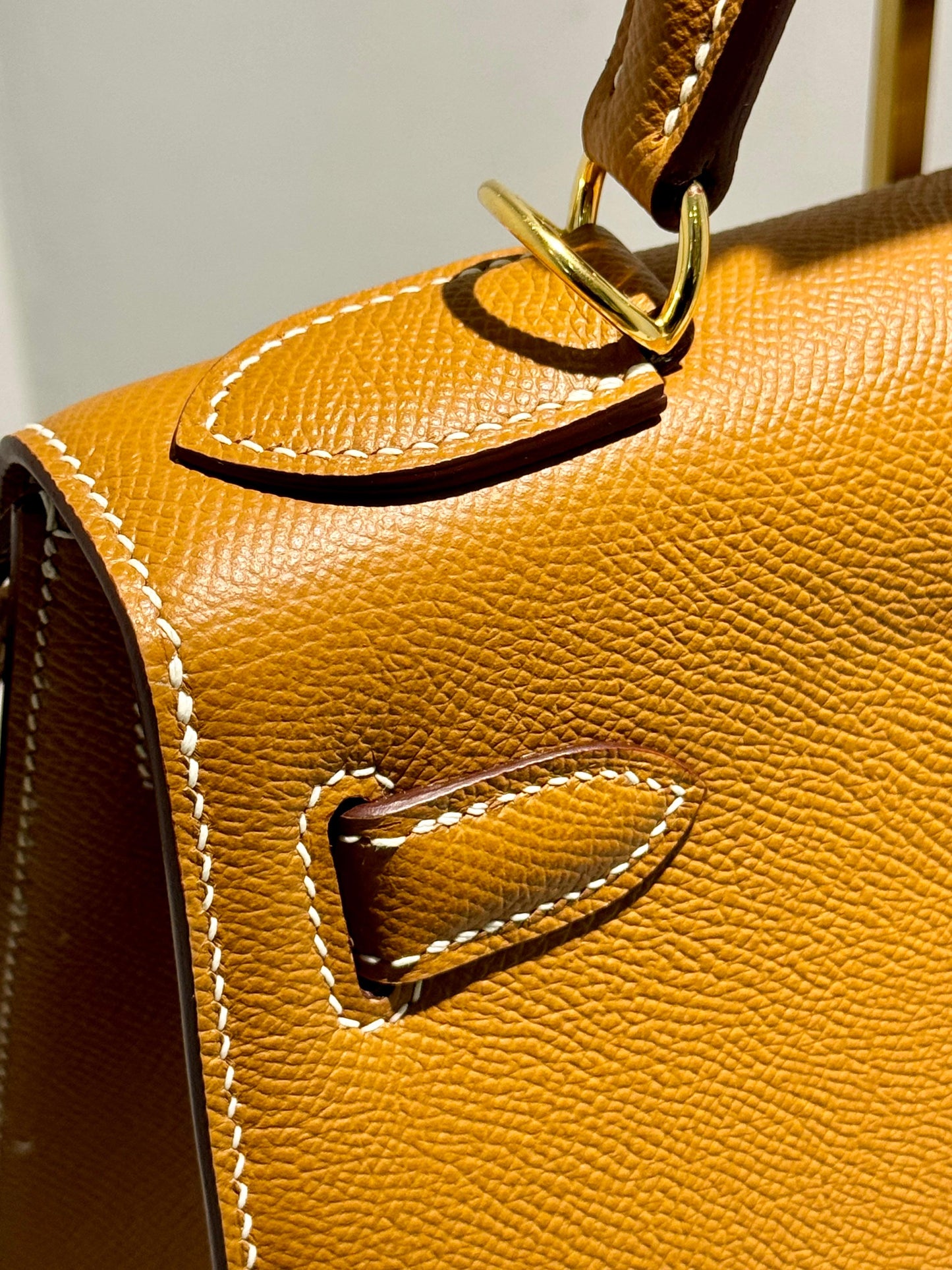 Handmade Kelly Inspired Embossed Leather Bag - 28cm