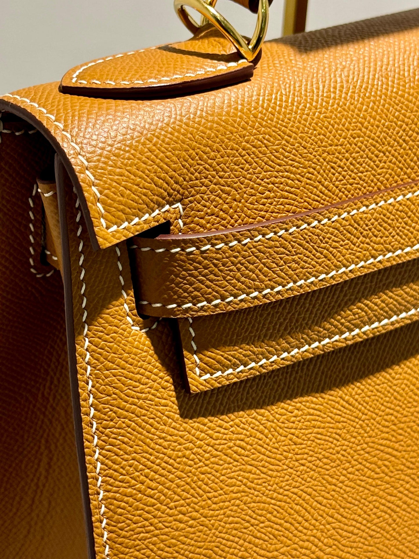 Handmade Kelly Inspired Embossed Leather Bag - 28cm