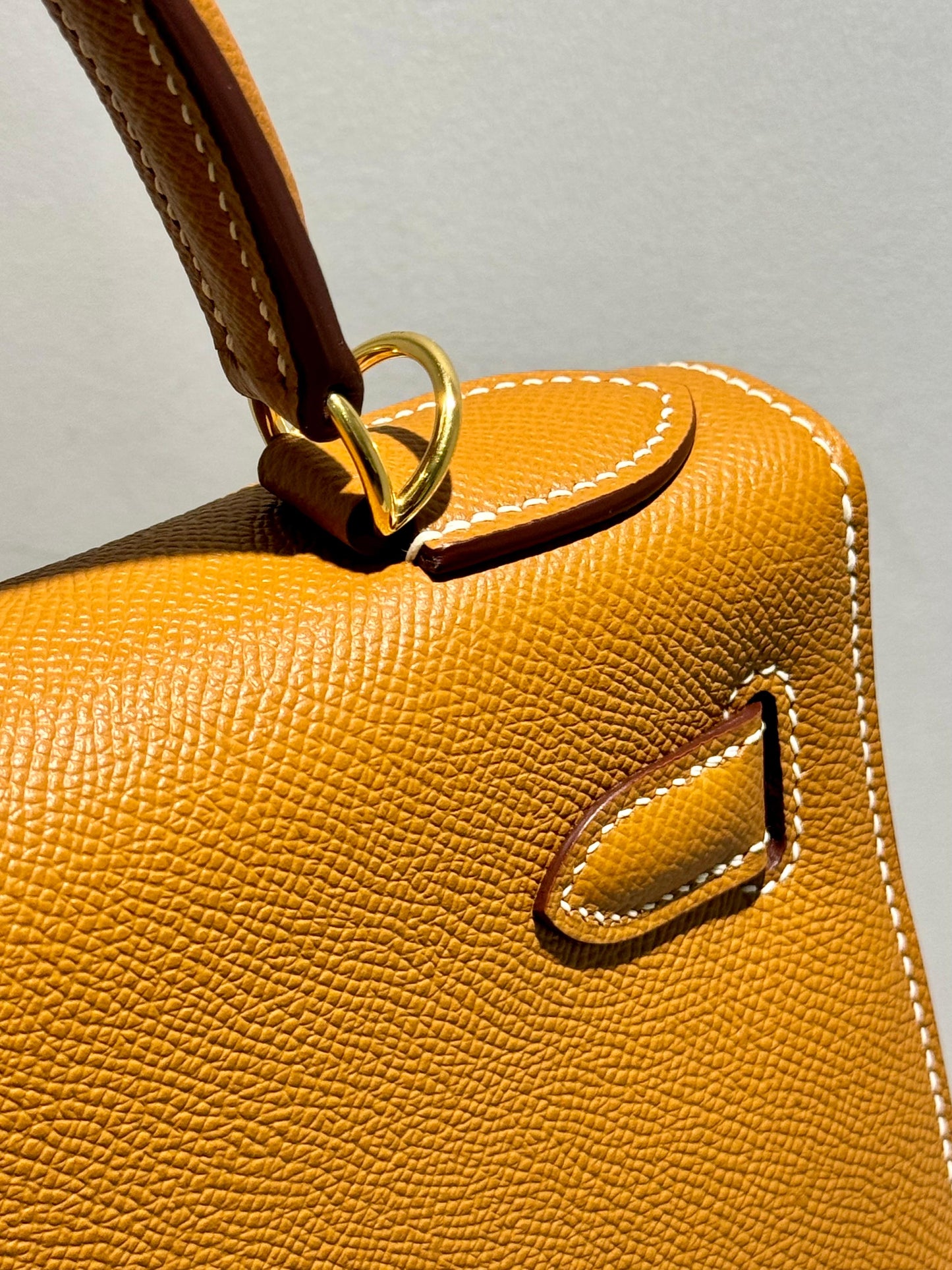 Handmade Kelly Inspired Embossed Leather Bag - 28cm