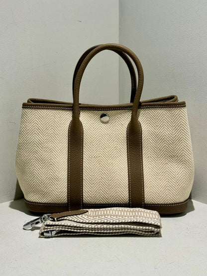 Togo Leather x Canvas Bag