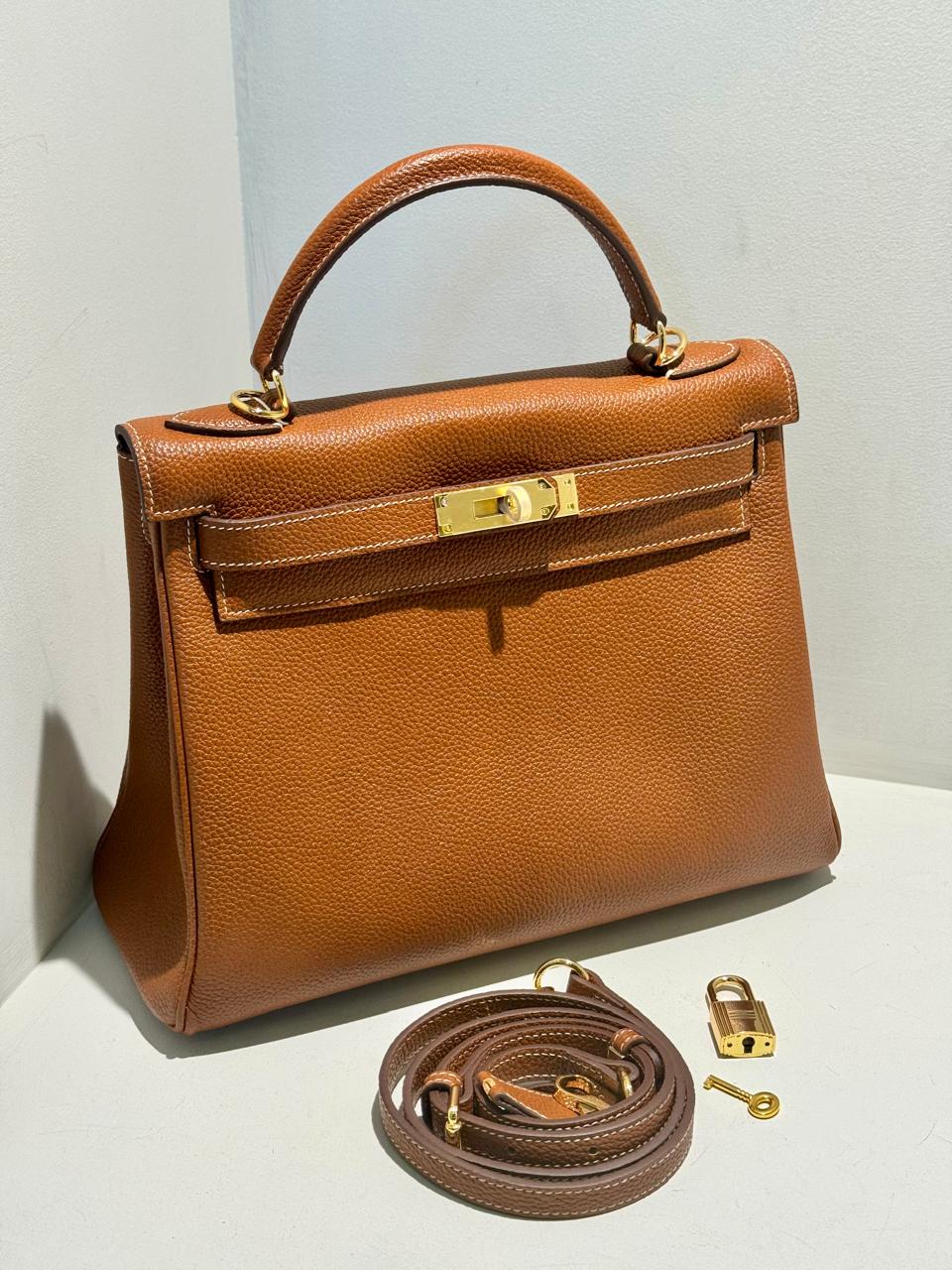 Kelly Inspired Birdy Leather Bag