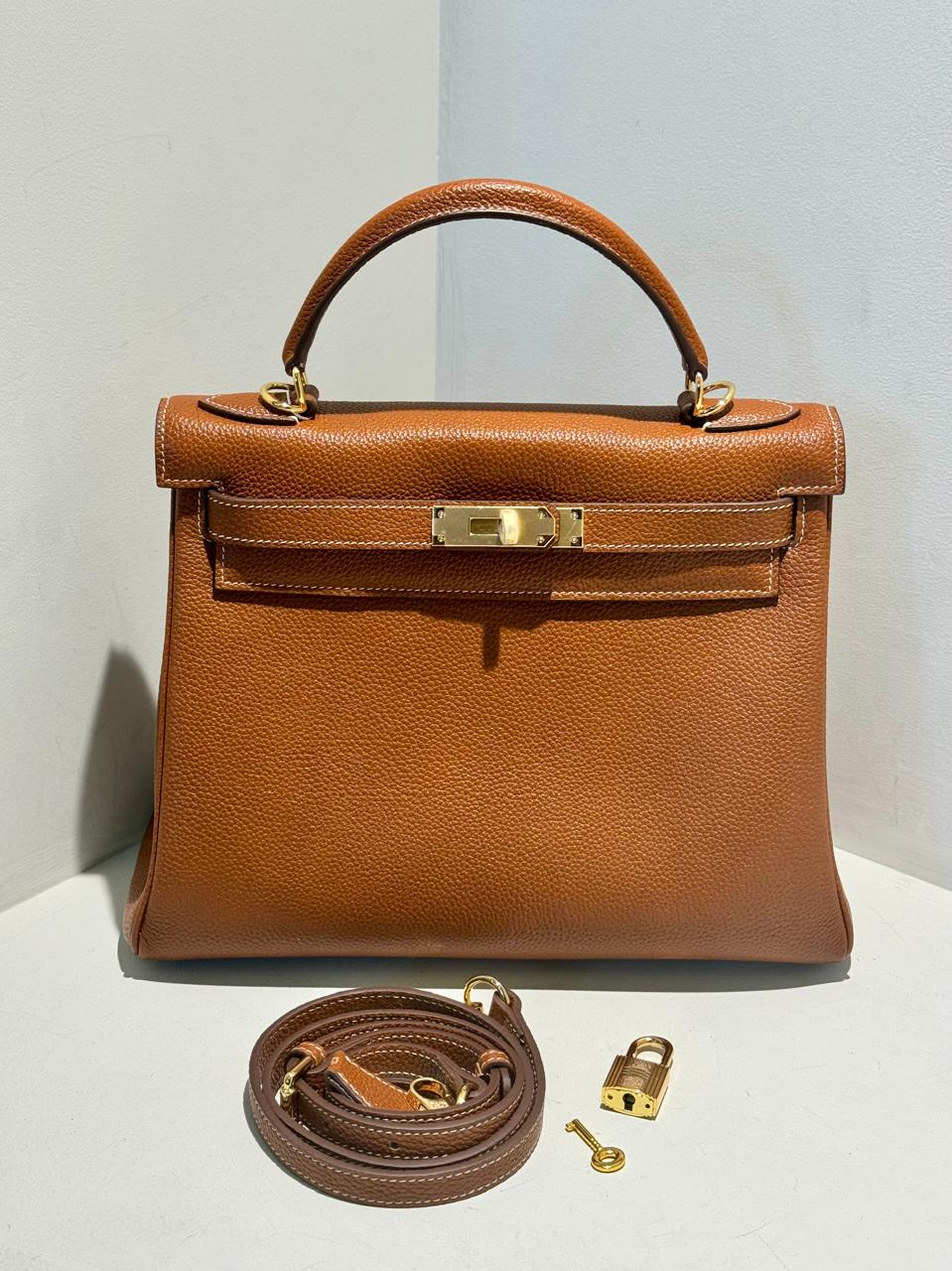 Kelly Inspired Birdy Leather Bag