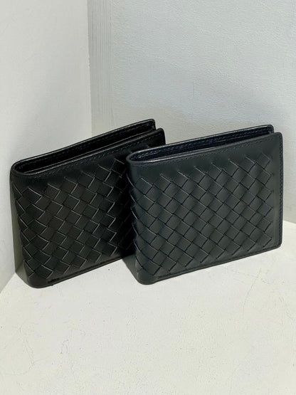 Compact Woven Bi-Fold Wallet