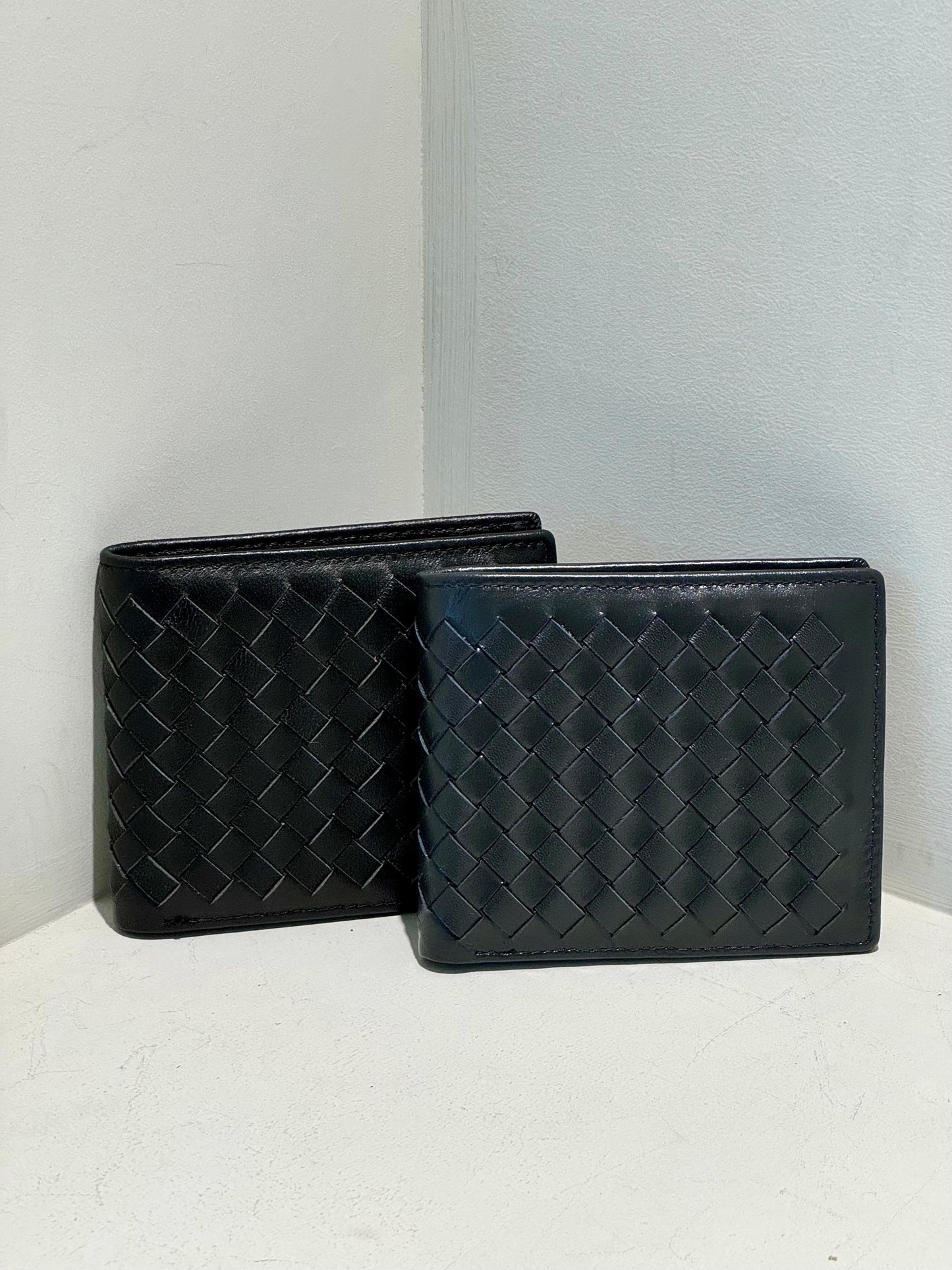 Compact Woven Bi-Fold Wallet