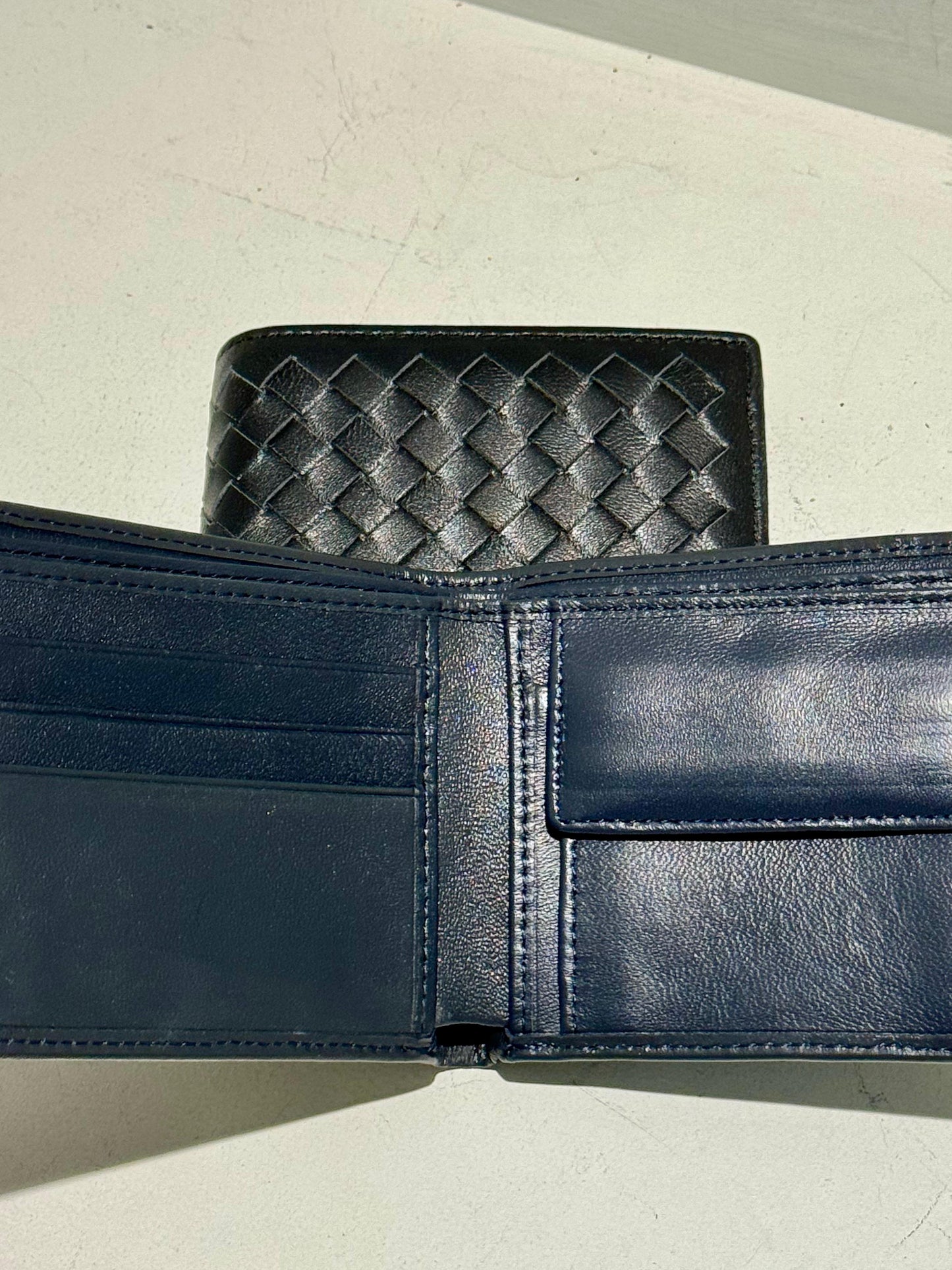 Compact Woven Bi-Fold Wallet