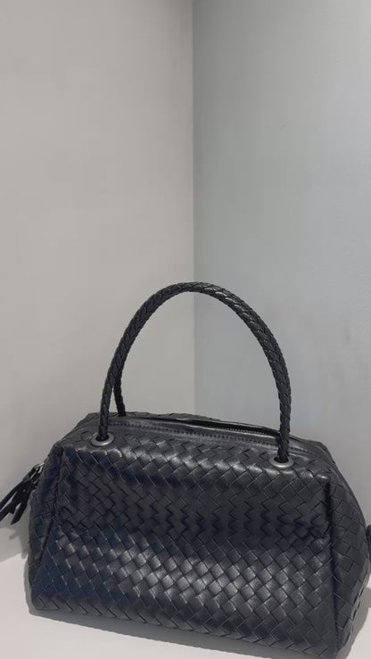 Pleated Boston Bag