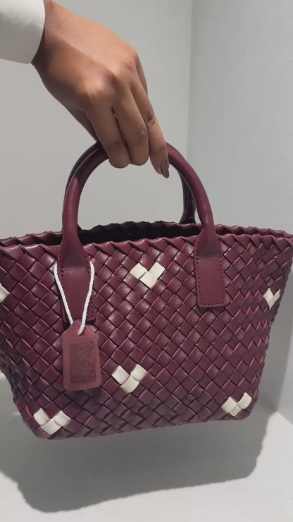 Limited Edition Double Side Pleated MIni Leather Tote