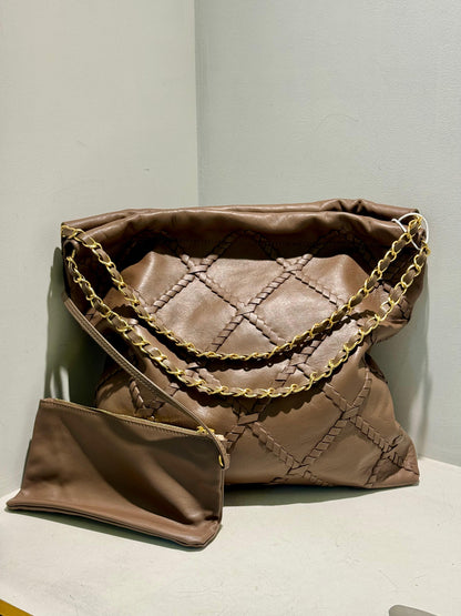 Soft Lambskin Leather Tote