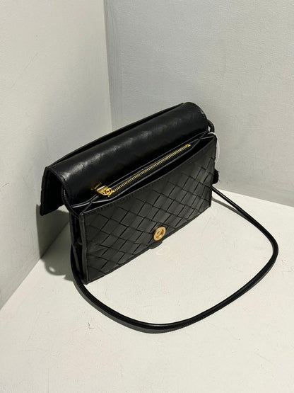 Pleated Lambskin Leather Bag