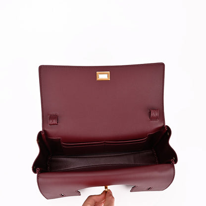 Burgundy Bel Air Inspired Leather Bag