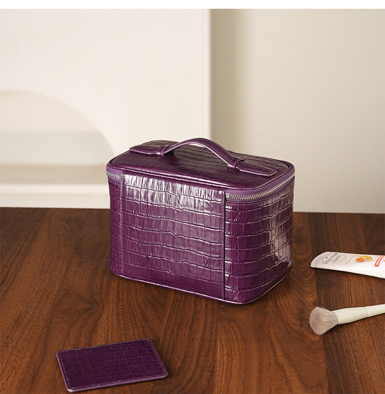 Embossed Leather Vanity Case