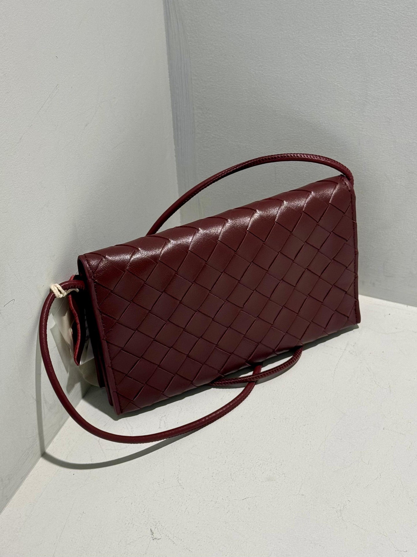 Pleated Lambskin Leather Bag