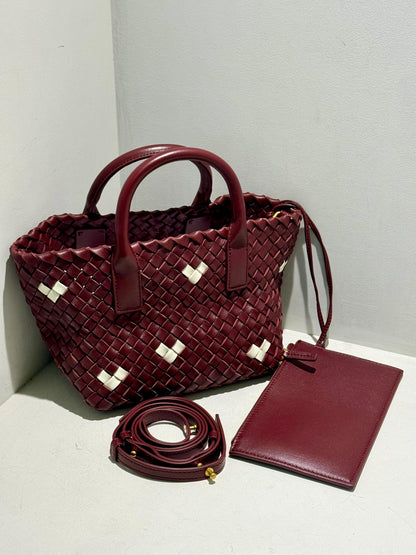 Limited Edition Double Side Pleated MIni Leather Tote