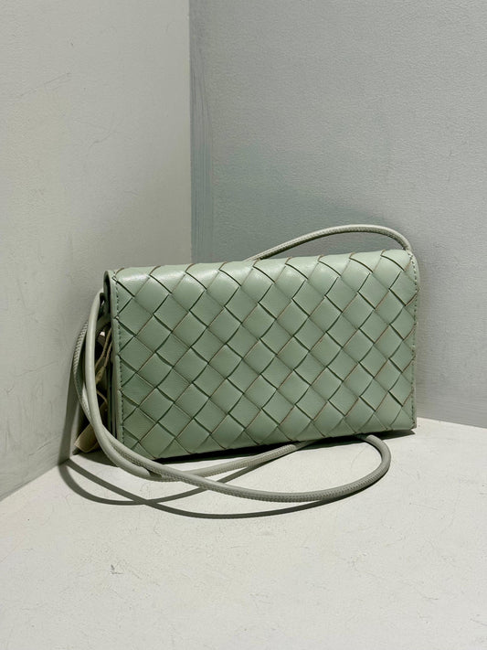 Pleated Lambskin Leather Bag