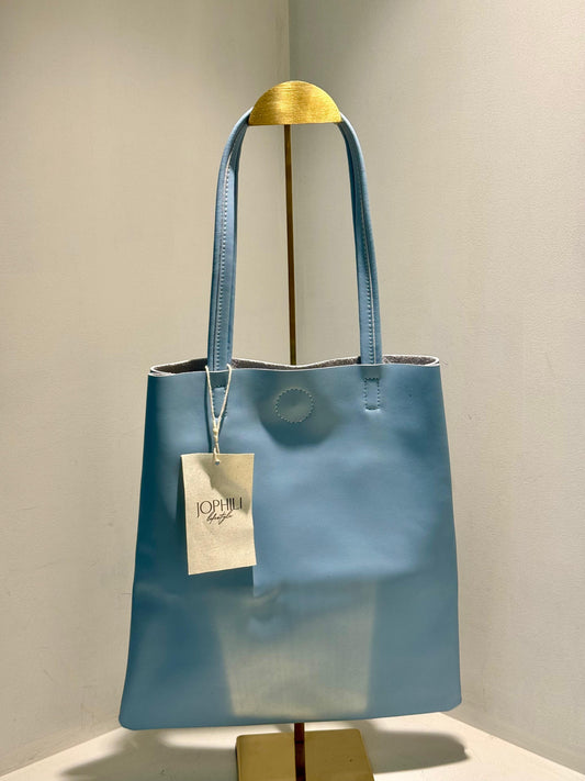 Slim Leather Tote
