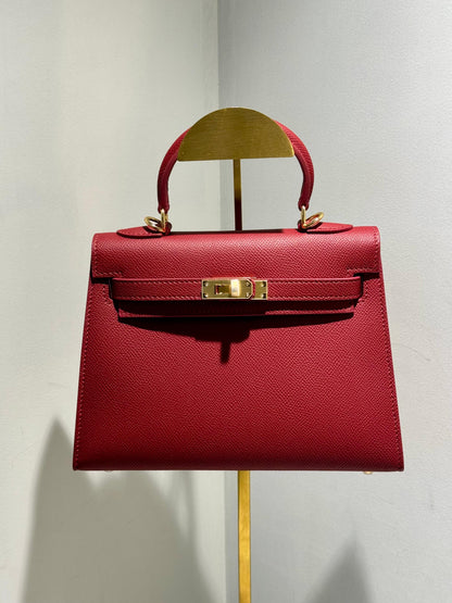 Kelly Inspired Embossed Leather Bag