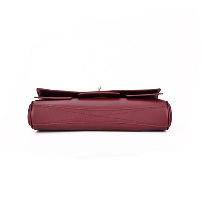 Burgundy Bel Air Inspired Leather Bag