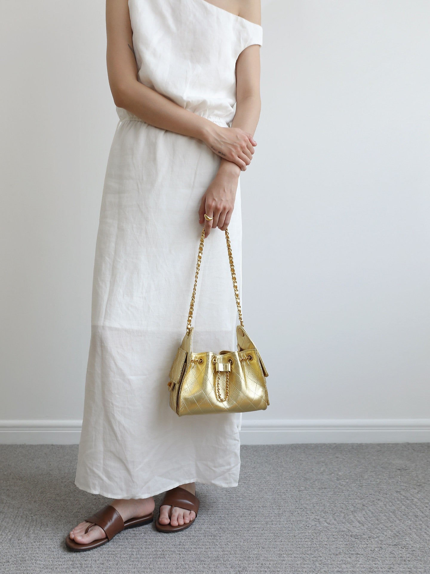 Mini Metallic Hobo Bag
