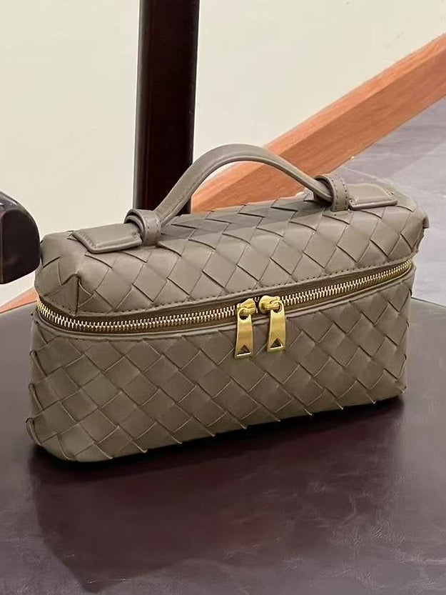 Intrecciato Leather Vanity Case