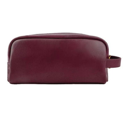 Burgundy Leather Vanity Bag