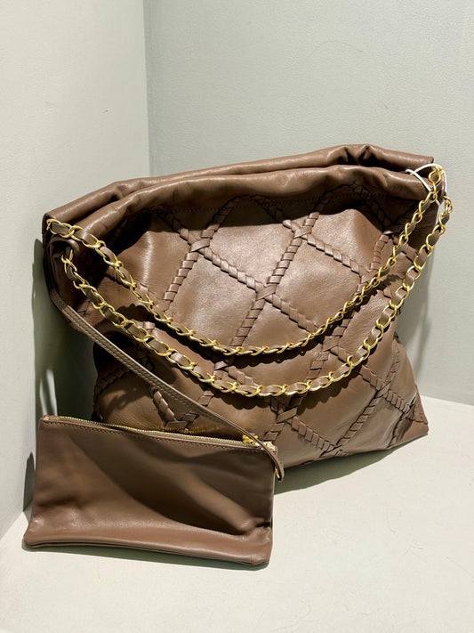 Soft Lambskin Leather Tote
