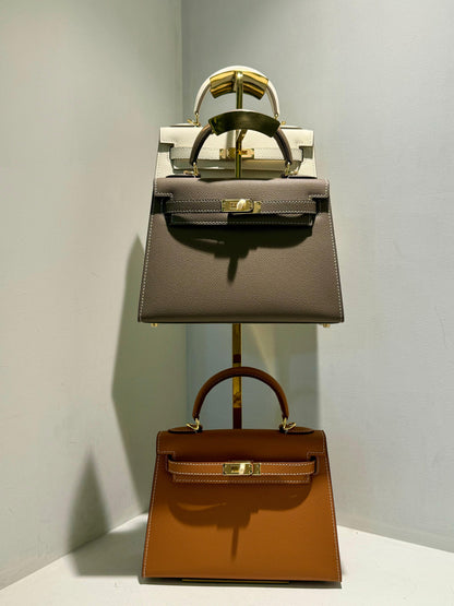 Embossed Leather Bag Kelly Inspired