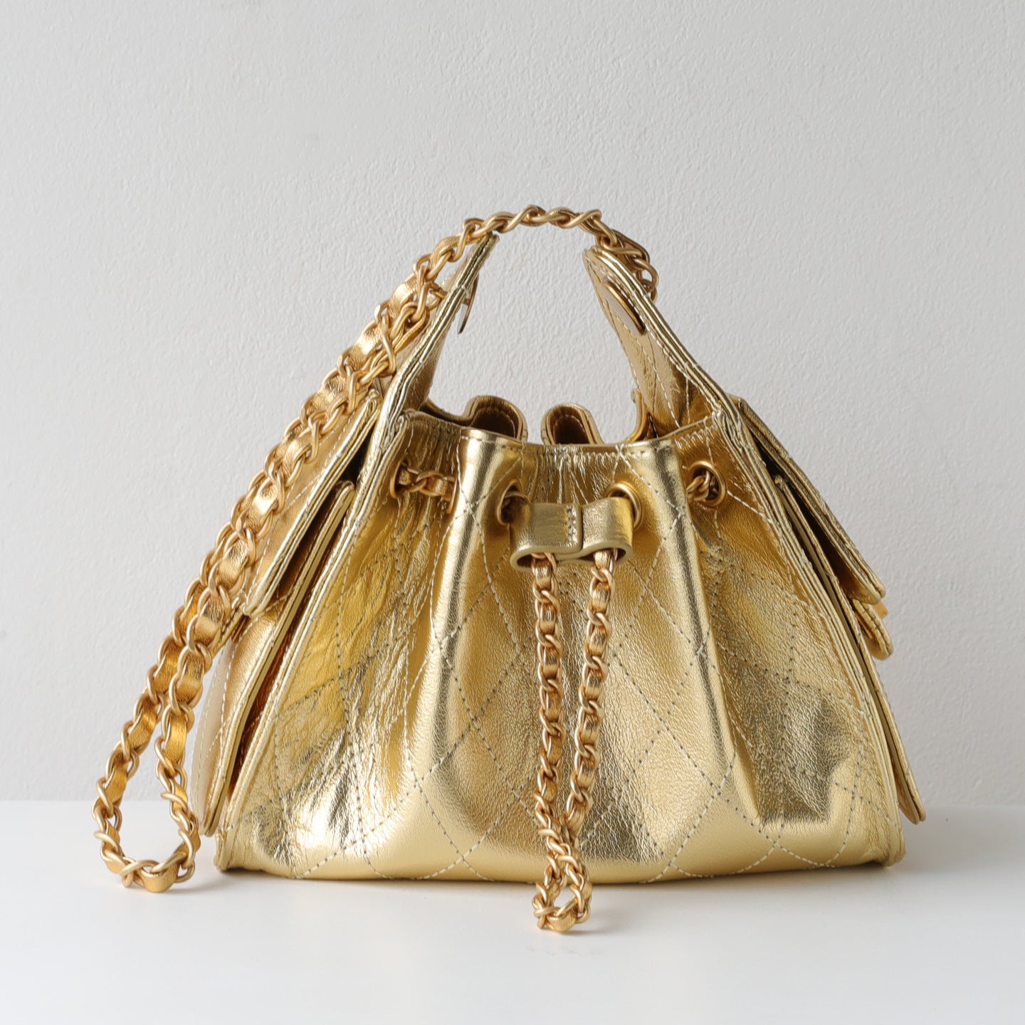 Mini Metallic Hobo Bag