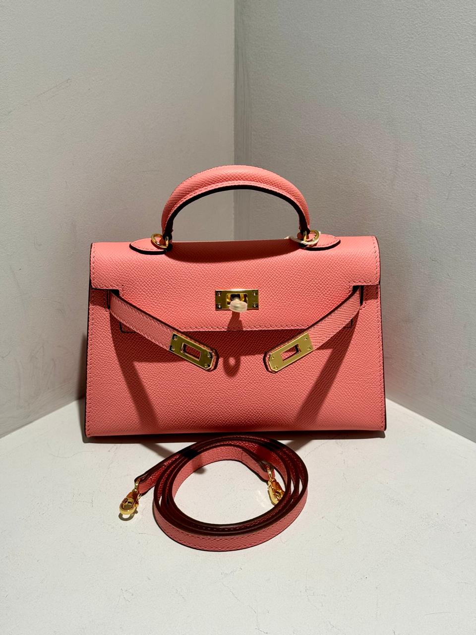 Mini Kelly Inspired Leather Bag