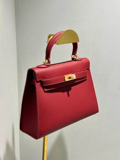Kelly Inspired Embossed Leather Bag