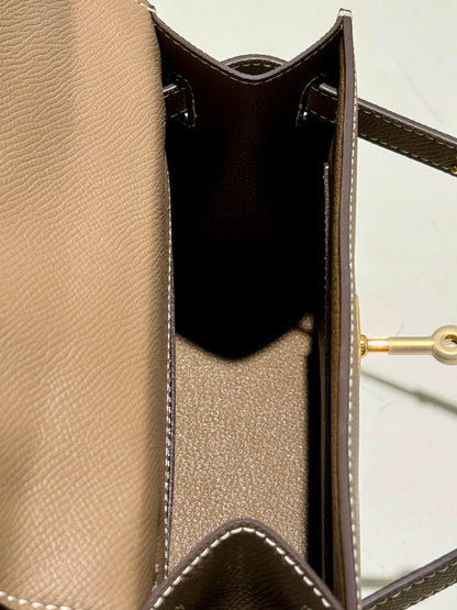 Embossed Leather Bag Kelly Inspired