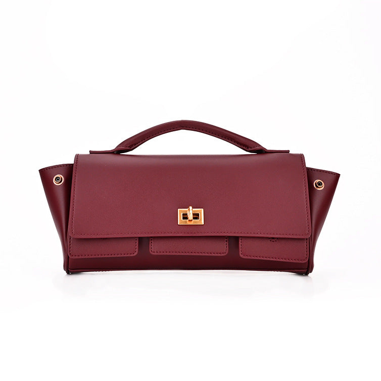 Burgundy Bel Air Inspired Leather Bag