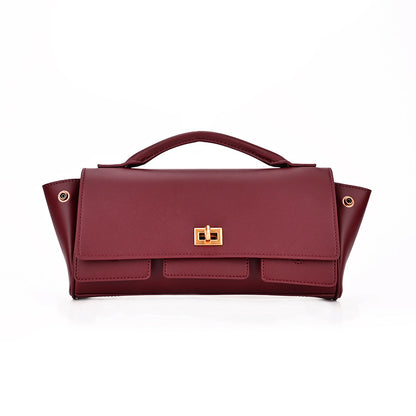 Burgundy Bel Air Inspired Leather Bag