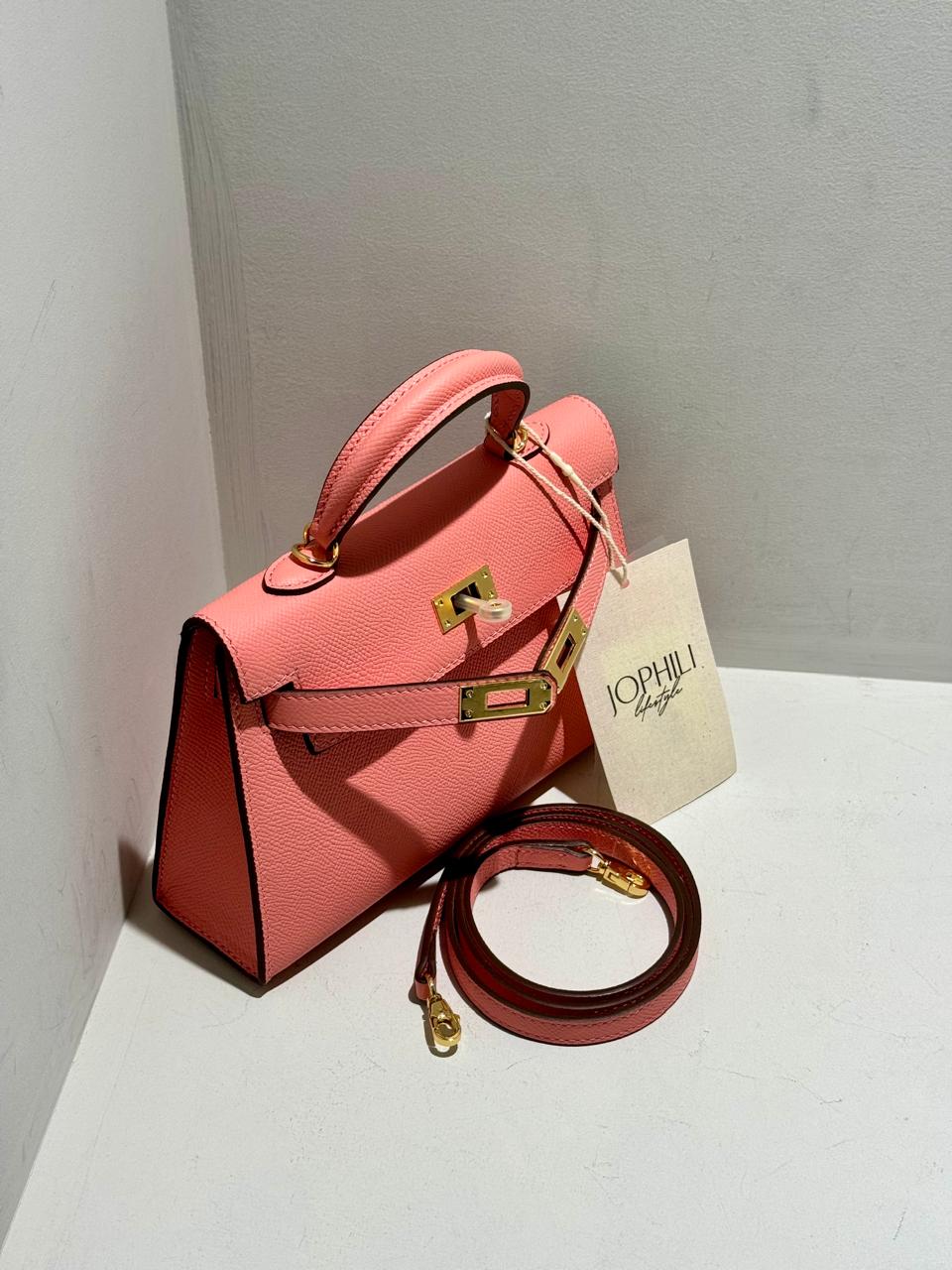 Mini Kelly Inspired Leather Bag
