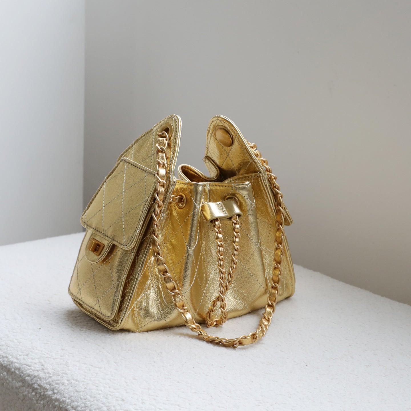 Mini Metallic Hobo Bag