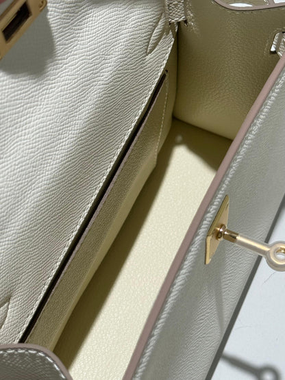 Embossed Leather Bag Kelly Inspired