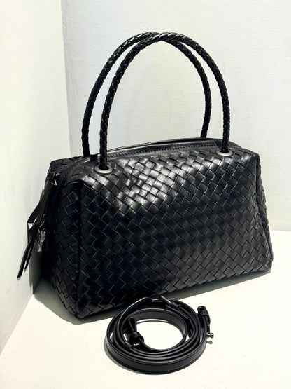 Pleated Boston Bag
