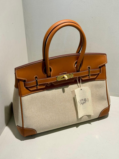Birkin Inspired x Canvas Bag