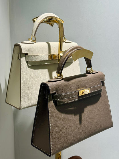 Embossed Leather Bag Kelly Inspired
